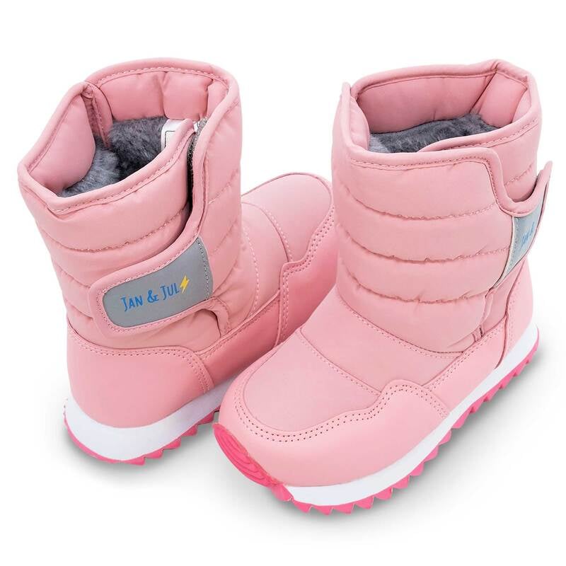 Kids Tall Puffy Winter Boots Dusty Pink Snow Boots Jan & Jul
