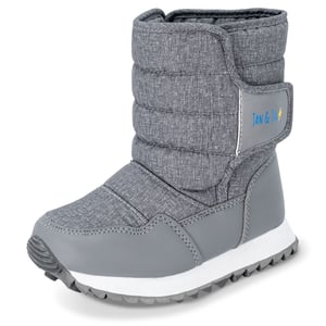 Kids Tall Puffy Winter Boots | Heather Grey