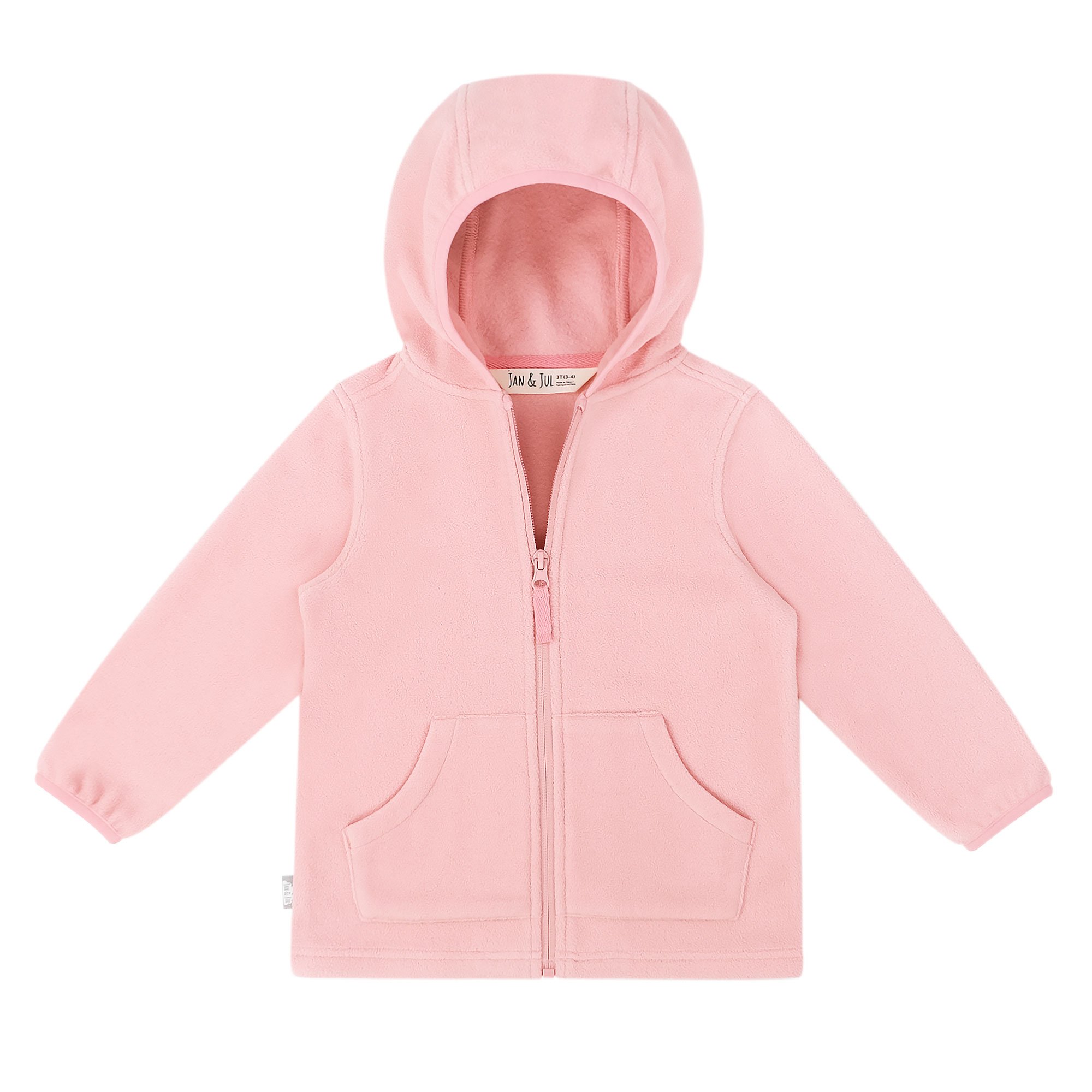 Kids Fleece Jacket | Dusty Pink for Toddlers | Jan & Jul