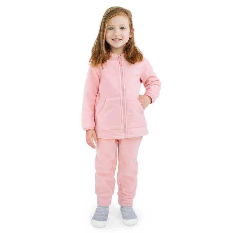 Kids Fleece Jacket | Dusty Pink for Toddlers | Jan & Jul