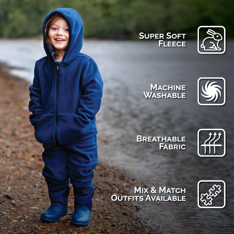 Kids Fleece Jacket, Navy for Toddlers