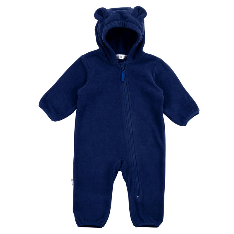 Baby Fleece Bunting Suit Navy for Infants Jan & Jul