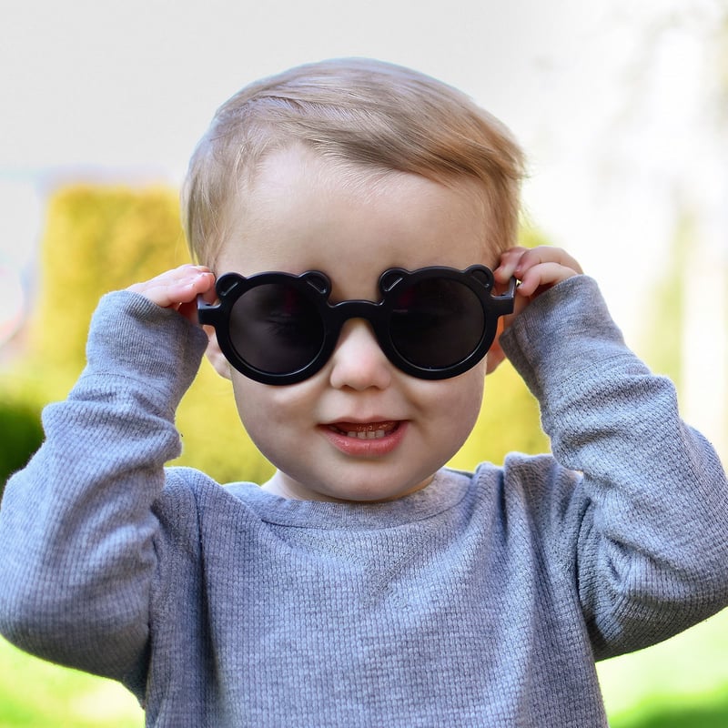 Kids Polarized Bear Sunglasses | Black