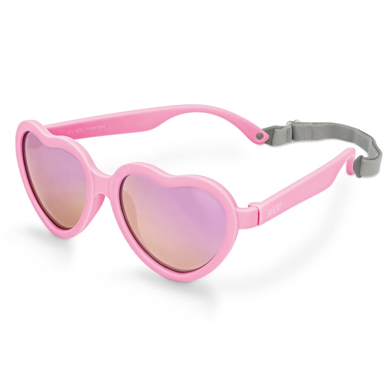 Kids Polarized Heart Sunglasses | Peachy Pink