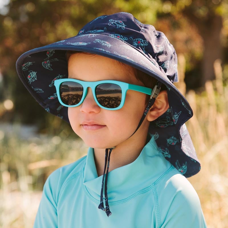 Dynamic Duo: Kids' Polarized Sunglasses in Blue and Yellow with