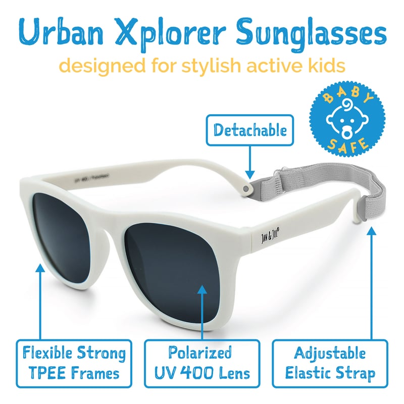 Kids Urban Polarized Sunglasses | White