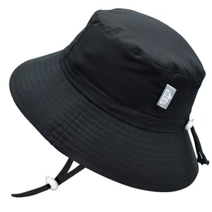 Kids Water Repellent Bucket Hats | Black