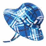 Kids Water Repellent Bucket Hats | Blue Plaid | Jan & Jul
