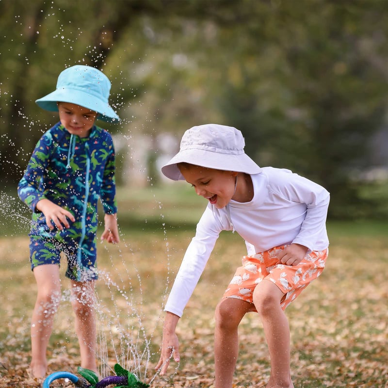 Kids Water Repellent Bucket Hats | Grey Cloud