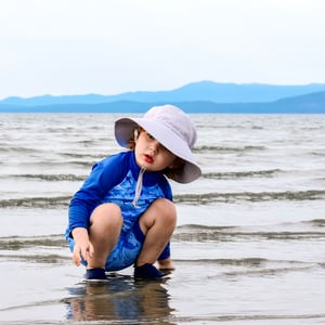 Kids Water Repellent Bucket Hats | Grey Cloud