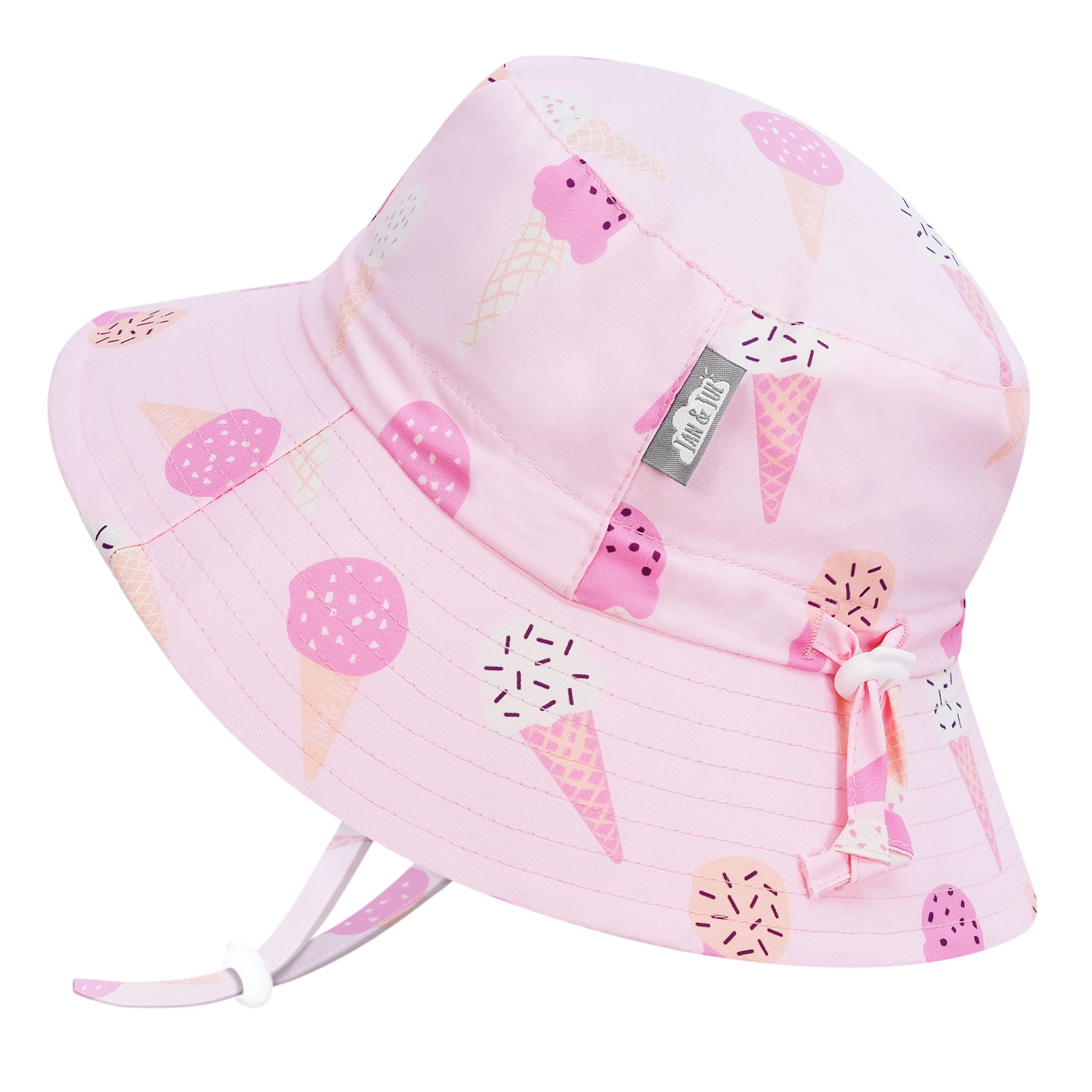 NWT UGG Pink Cloud Fabric Bucket Hat Water-Resistant OS Pink Ditsy Floral Girls Sun Bucket Hat 6m-10 - Shade Critters main image 4