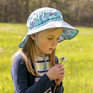 Kids Water Repellent Bucket Hats | Spring Flowers
