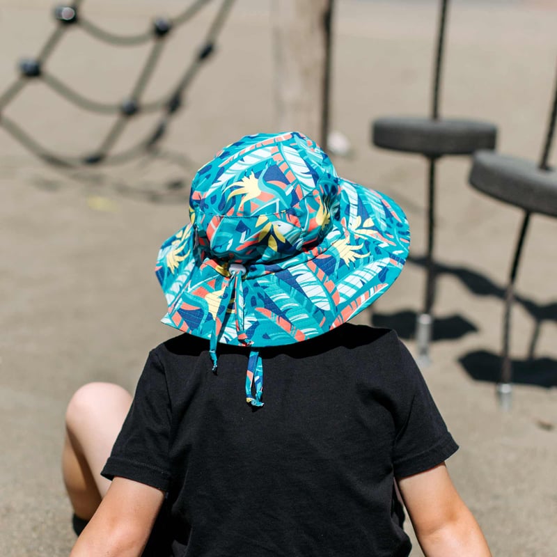 Kids Water Repellent Bucket Hats | Tropical