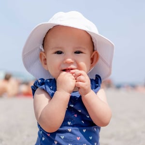 Kids Water Repellent Bucket Hats | White