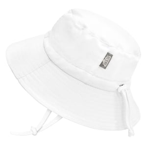 Kids Water Repellent Bucket Hats | White