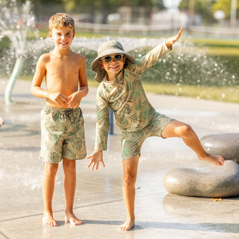 Kids Water Repellent Adventure Hats | Army Green Kids Water Repellent Adventure Hats | Army Green