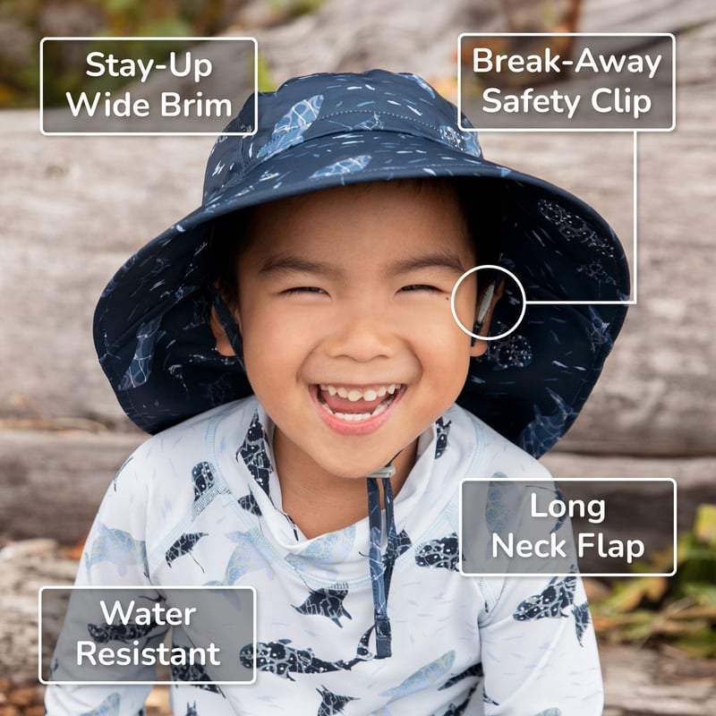 Kids Water Repellent Xplorer Hats | Grey | Jan & Jul