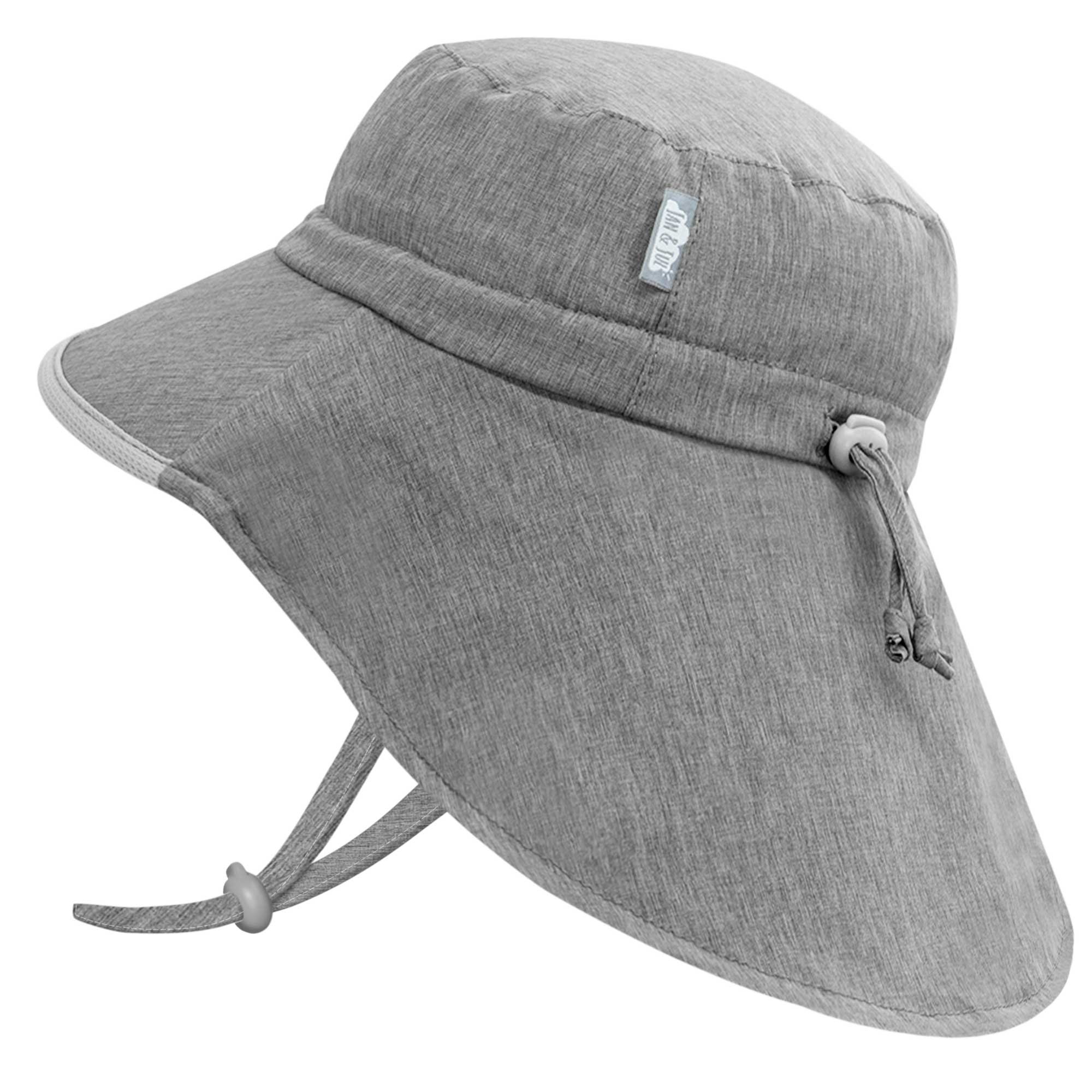 Jan & Jul Gro-with-me Aqua Dry Adventure Hat - Shark/Navy Trim Jan & Jul Gro-with-me Aqua Dry Adventure Hat - Shark/Navy Trim