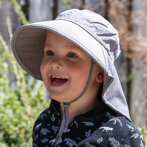 Kids Water Repellent Adventure Hats | Grey
