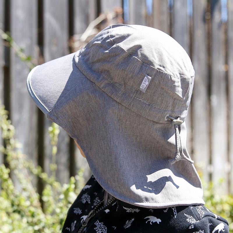Kids Water Repellent Adventure Hats | Grey | Jan & Jul Kids Water Repellent Adventure Hats | Grey | Jan & Jul