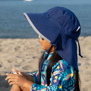 Kids Water Repellent Adventure Hats | Indigo Navy