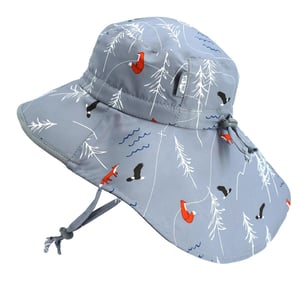 Kids Water Repellent Bucket Hats | Grey Cloud | Jan & Jul