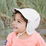 Sun Soft Baby Caps | White with Neck Flap UPF50+ | Jan & Jul