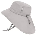 Kids Cotton Xplorer Hats | Ash Grey UV Sun Hat | Jan & Jul