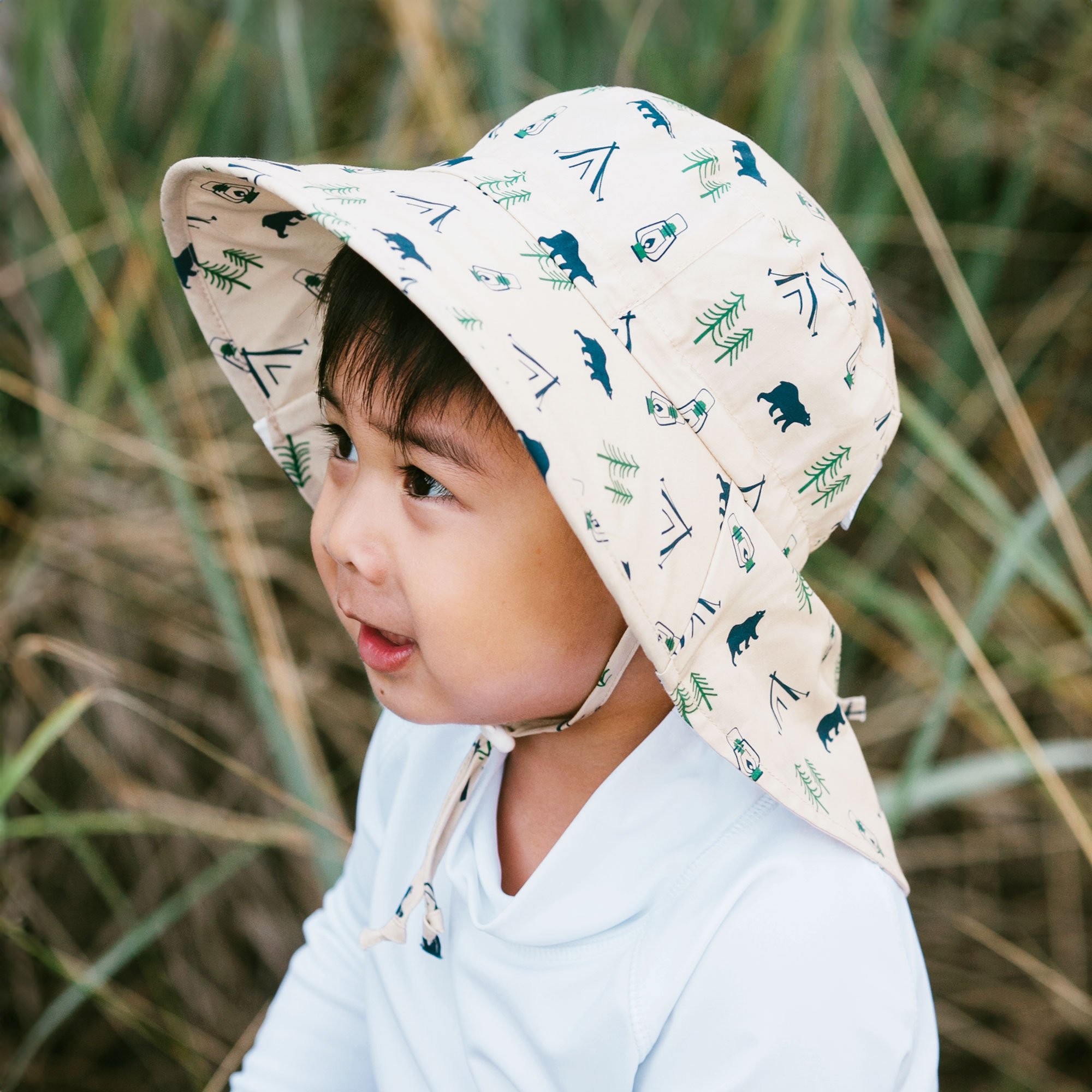 Kids Cotton Floppy Hats, Bear 50+ UPF