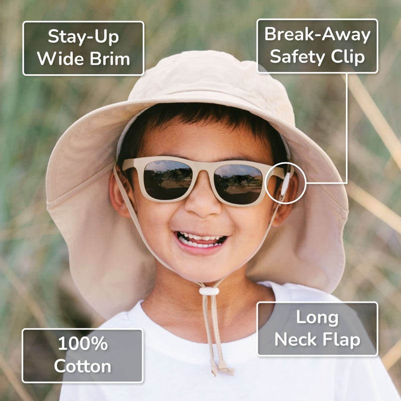 Kids Cotton Xplorer Hats | Navy with Navy Trim | Jan & Jul