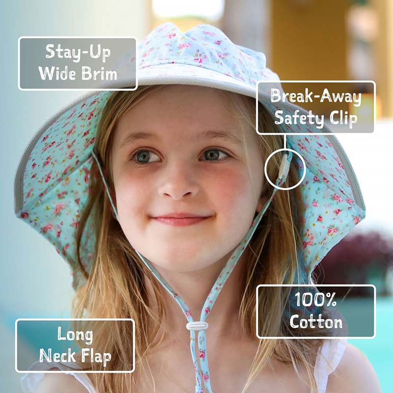 Jan & Jul Neck Flap Sun-Hat for Baby Boys Girls, Tie with Strings :  : Clothing, Shoes & Accessories