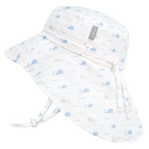 Kids Cotton Floppy Hats | Whale Tales 50+ UPF | Jan & Jul