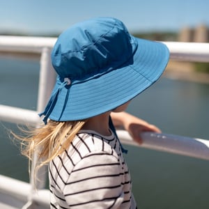 Kids Cotton Bucket Hats | Atlantic Blue