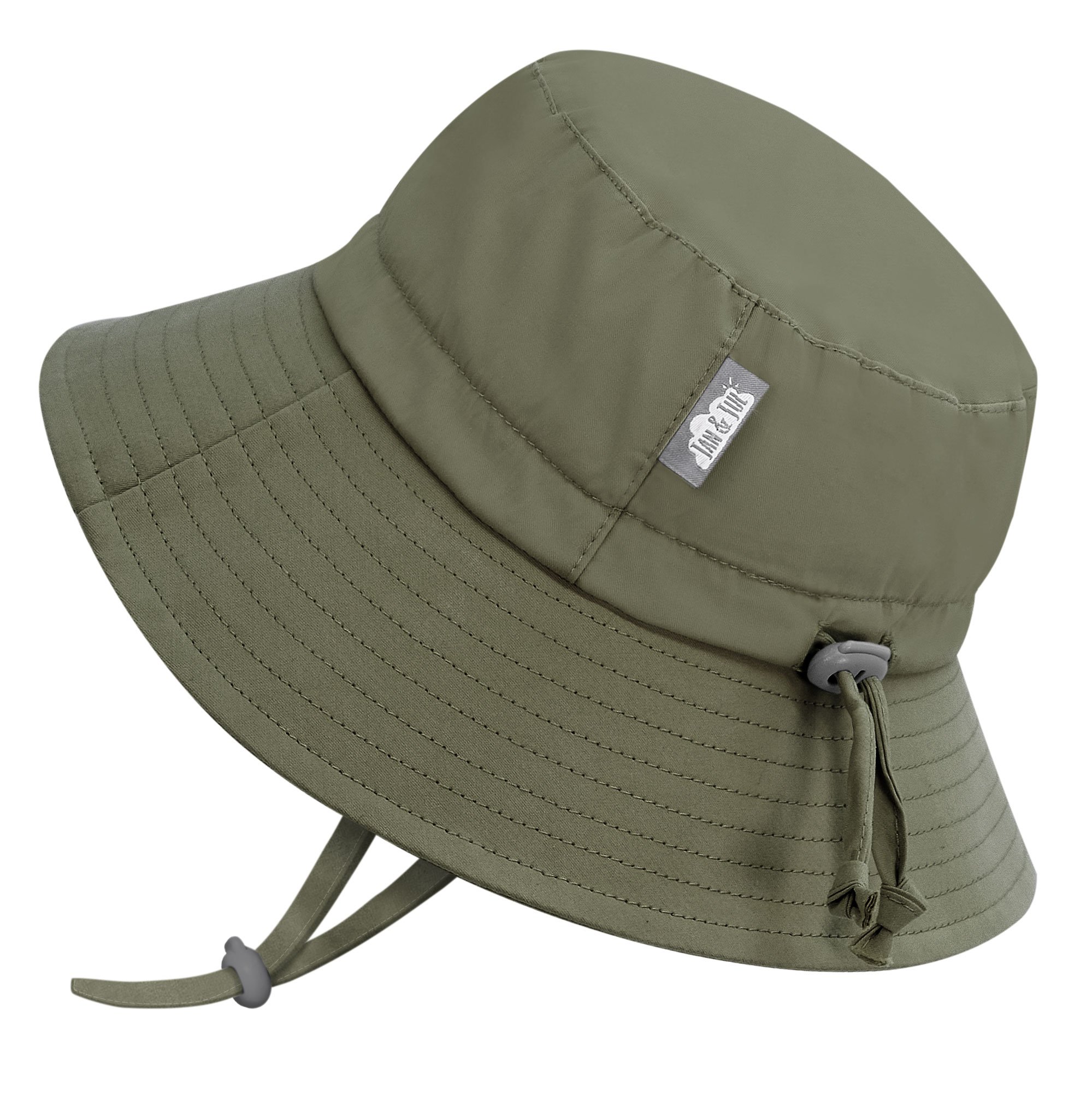 Kids Cotton Bucket Hats, Army Green for Toddlers