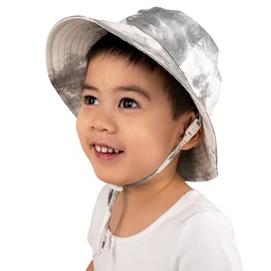 Kids Cotton Bucket Hats | Black Tie-Dye