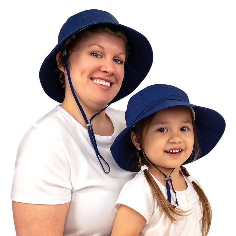Kids Cotton Bucket Hats, Navy for Toddlers