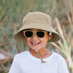 Kids Cotton Bucket Hats | Olive Khaki