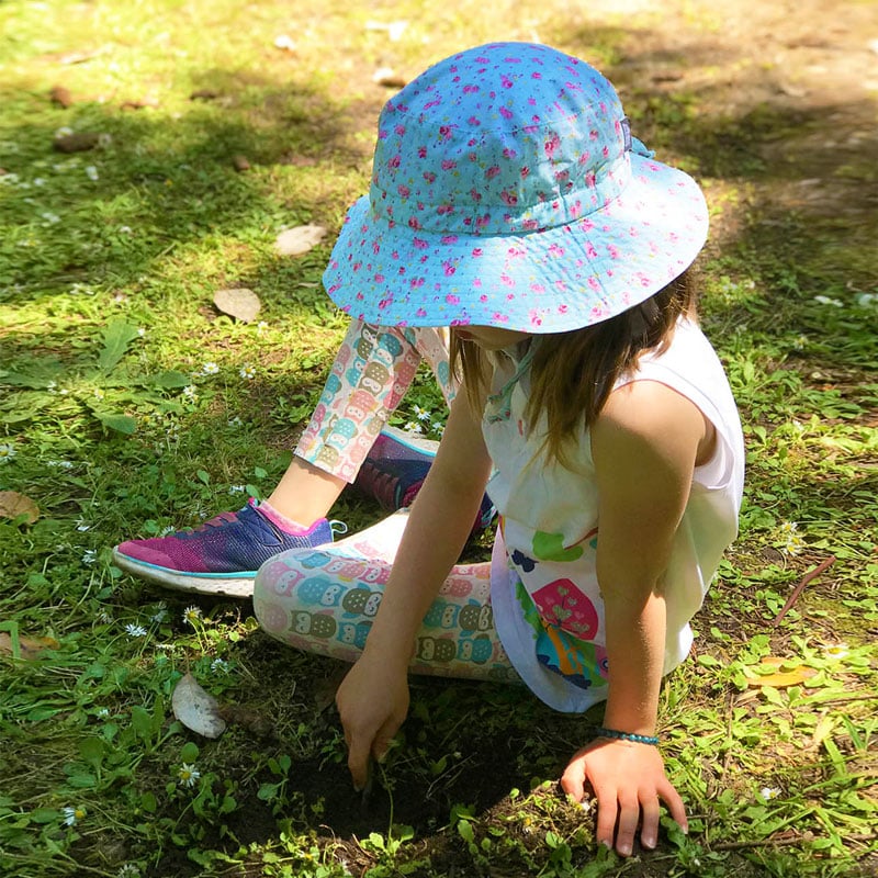 Kids Cotton Bucket Hats | Retro Rose