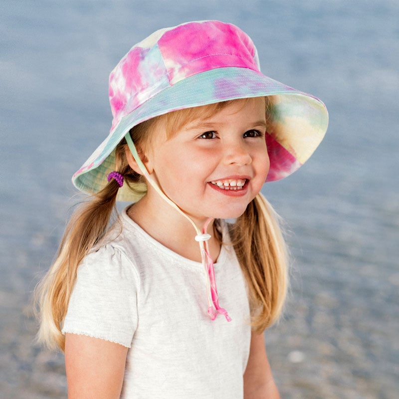 Kids Cotton Bucket Hats, Watermelon Tie-Dye for Toddlers