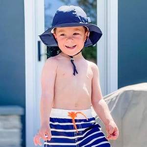 Kids Cotton Floppy Hats | Atlantic Blue