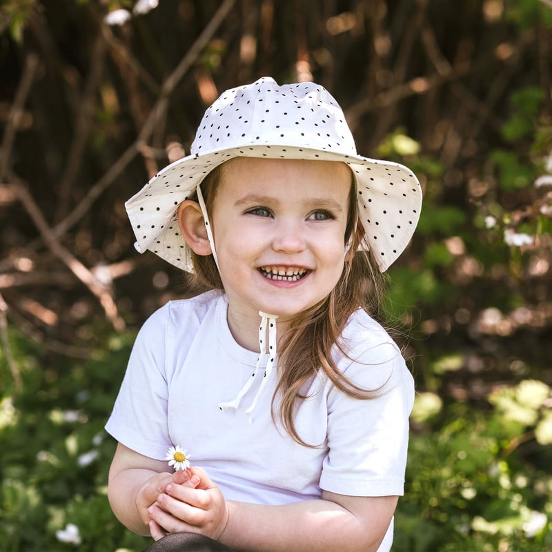 Kids Cotton Floppy Hats | Dots 50+ UPF | Jan & Jul