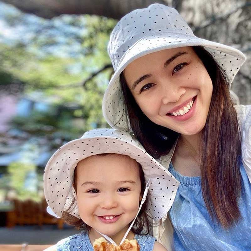 帽子 25ss Starling Sunhat / Picnic Confetti Kids Cotton Floppy Hats | Dots 50+ UPF | Jan & Jul