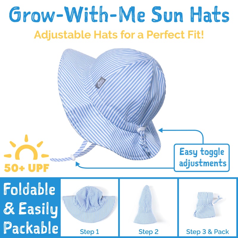 Kids Cotton Floppy Hats | Narwhale 50+ UPF | Jan & Jul