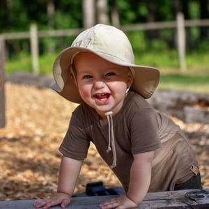 Kids Cotton Floppy Hats | Olive Khaki