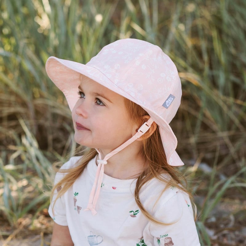 Kids Cotton Floppy Hats | Prairie Flowers 50+ UPF | Jan & Jul