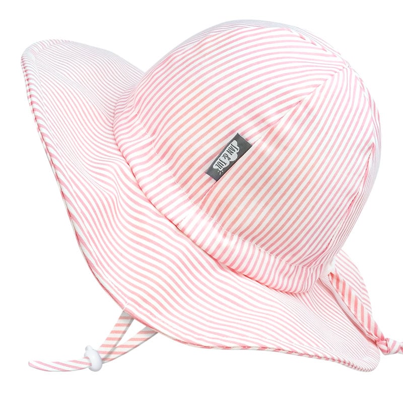 Jan & Jul Gro-With-Me Cotton Floppy Hat - Pink Stripes Jan & Jul Gro-With-Me Cotton Floppy Hat - Pink Stripes