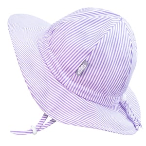 Kids Cotton Floppy Hats | Purple Stripes