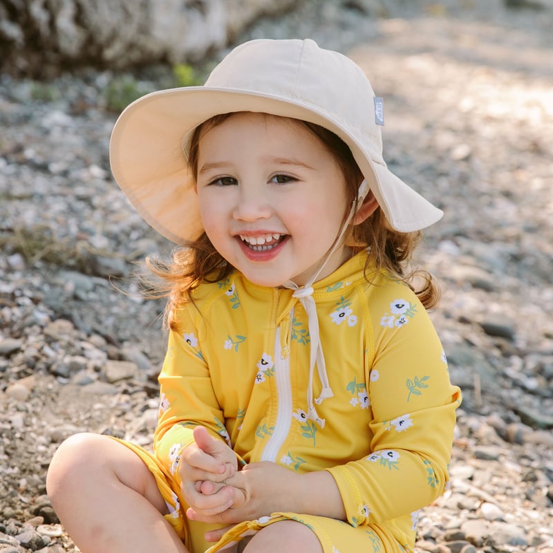 Kids Cotton Floppy Hats | Sand 50+ UPF | Jan & Jul