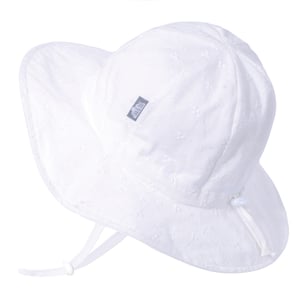Kids Cotton Floppy Hats | White Eyelet