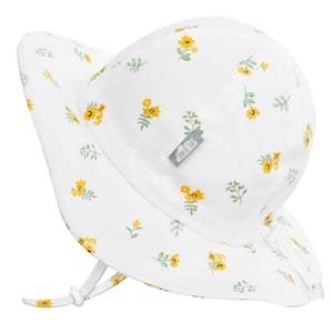 Kids Cotton Floppy Hats | Yellow Flower
